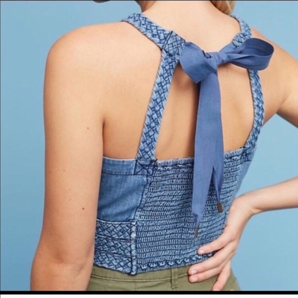 Anthropologie Jean Crop Top - Picture 3 of 6